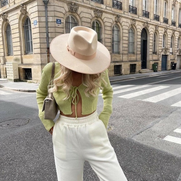 NWT Lack of Color Ivory Rancher Hat Black S 55cm